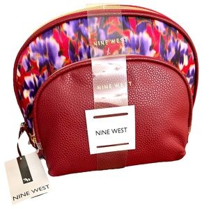 Nine West - NWT 2pc Travel Cosmetic Bag Set
